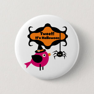 Chapa Redonda De 5 Cm Tuitear camisetas y regalos de Halloween