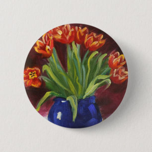 Chapa Redonda De 5 Cm "Tulipanes de abril "
