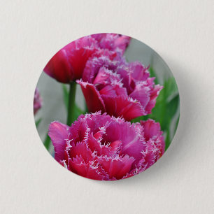 Chapa Redonda De 5 Cm Tulipanes de loro rosa