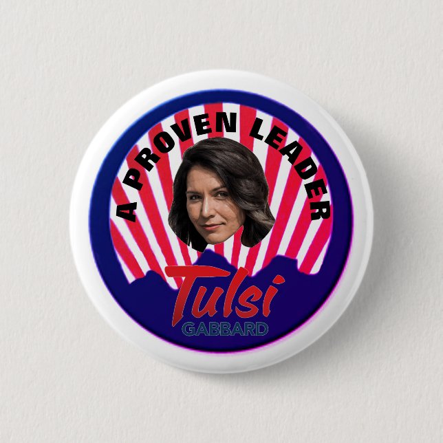 Chapa Redonda De 5 Cm Tulsi Gabbard 2020 (Anverso)