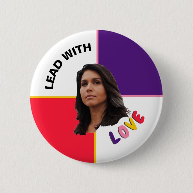 Chapa Redonda De 5 Cm Tulsi Gabbard 2020 (Anverso)