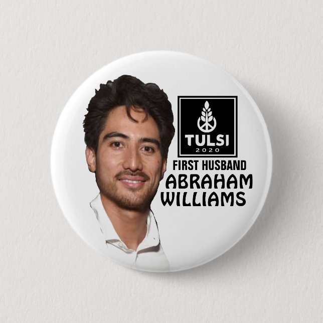 Chapa Redonda De 5 Cm Tulsi Gabbard Abraham 2020 Williams para primer (Anverso)