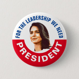 Chapa Redonda De 5 Cm Tulsi Gabbard para el presidente