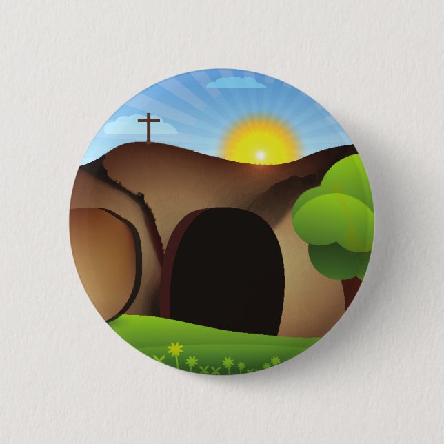 Chapa Redonda De 5 Cm tumba cristiana (Anverso)