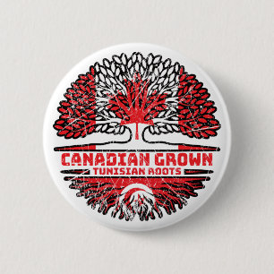Chapa Redonda De 5 Cm Túnez Árbol tunecino canadiense raíz bandera
