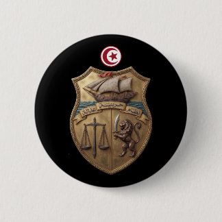 Chapa Redonda De 5 Cm Tunisia country coat arms symbol emblem flag
