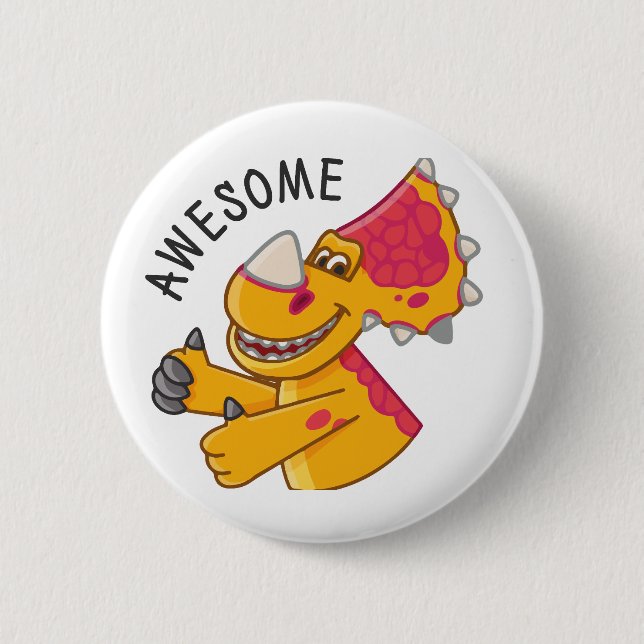 Chapa Redonda De 5 Cm Turbozaurios (Anverso)