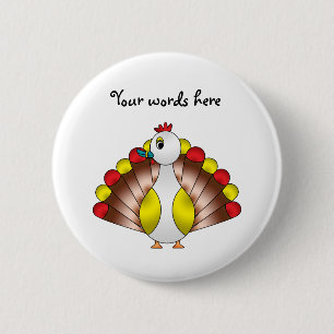 Chapa Redonda De 5 Cm Turducken