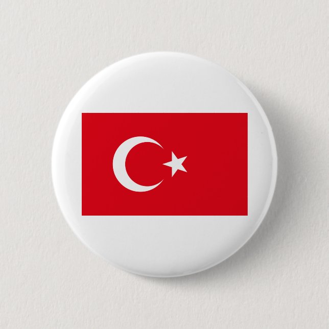 Chapa Redonda De 5 Cm Türkiye - Bandera de Turquía (Anverso)