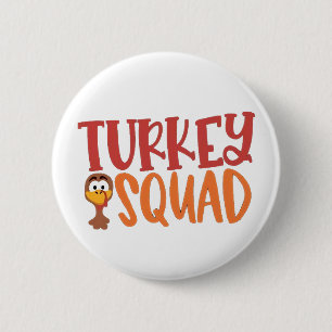 Chapa Redonda De 5 Cm Turquía Squad Matanza Acto de Acción de Gracias Tu