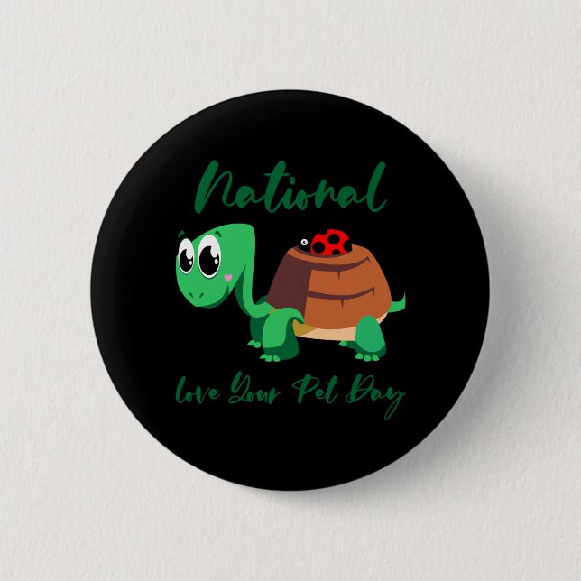 Chapa Redonda De 5 Cm Turtle Lover | Amar a tu tortuga (Anverso)
