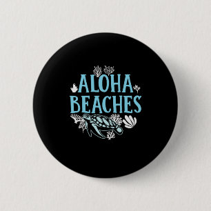 Chapa Redonda De 5 Cm Turtle Lover Playas de Aloha