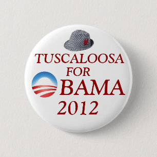 Chapa Redonda De 5 Cm Tuscaloosa para Obama