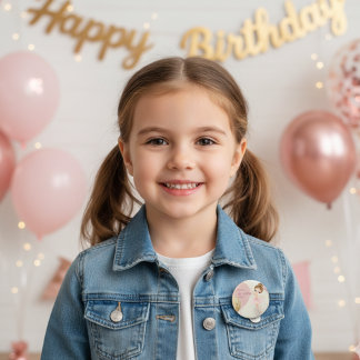 Chapa Redonda De 5 Cm Tutu Ballerina Ballet Dancer Girl 5th Birthday