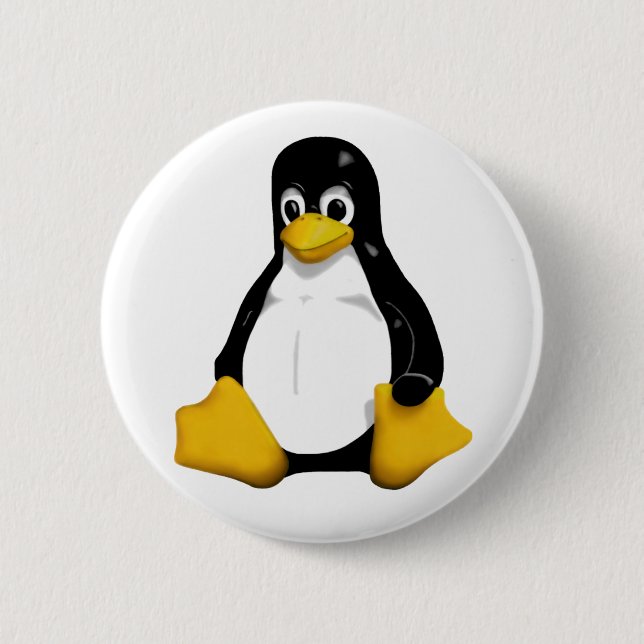 Chapa Redonda De 5 Cm Tux (Anverso)