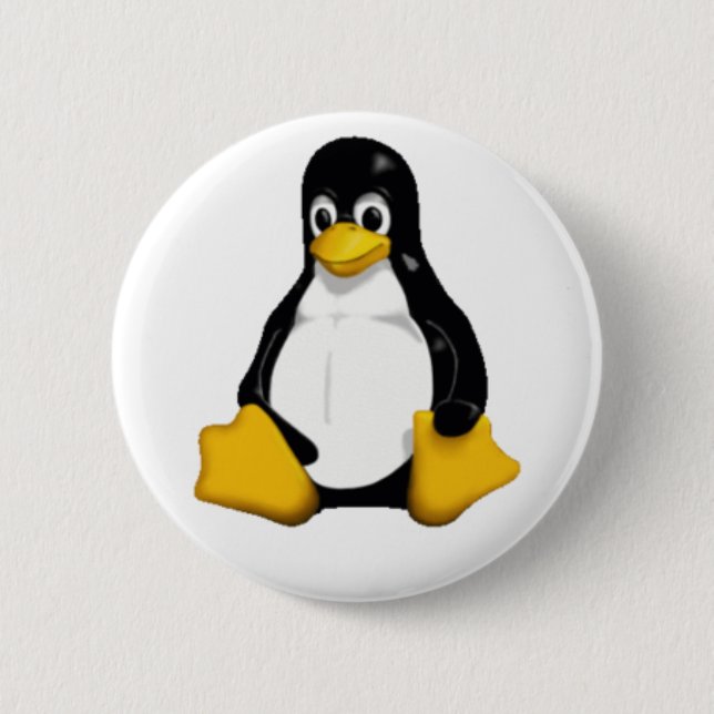 Chapa Redonda De 5 Cm tux button (Anverso)