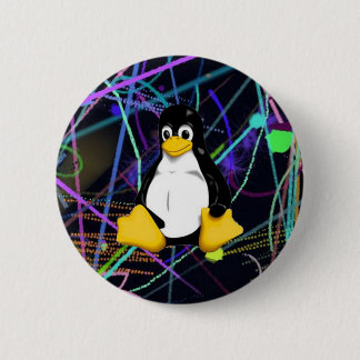Chapa Redonda De 5 Cm TUX Scribbles