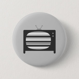 Chapa Redonda De 5 Cm TV retro