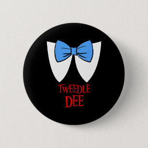 Chapa Redonda De 5 Cm Tweedle Dee Costume Halloween Fairytale Character
