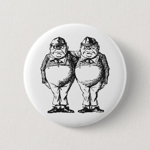 Chapa Redonda De 5 Cm Tweedledum y Tweedledee
