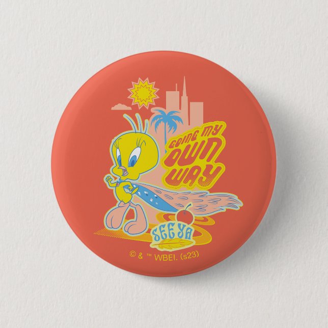 Chapa Redonda De 5 Cm TWEETY™ - A mi manera (Anverso)