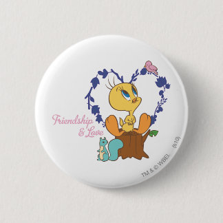 Chapa Redonda De 5 Cm TWEETY™ "Amistad Y Amor"