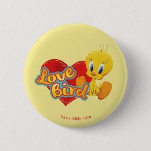 Chapa Redonda De 5 Cm TWEETY™ - Amo Pájaro