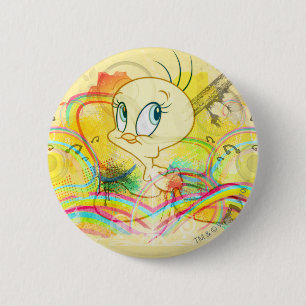Chapa Redonda De 5 Cm TWEETY™ En Arcoíris