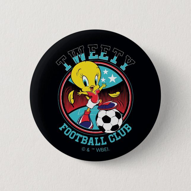Chapa Redonda De 5 Cm TWEETY™ Football Club Badge (Anverso)