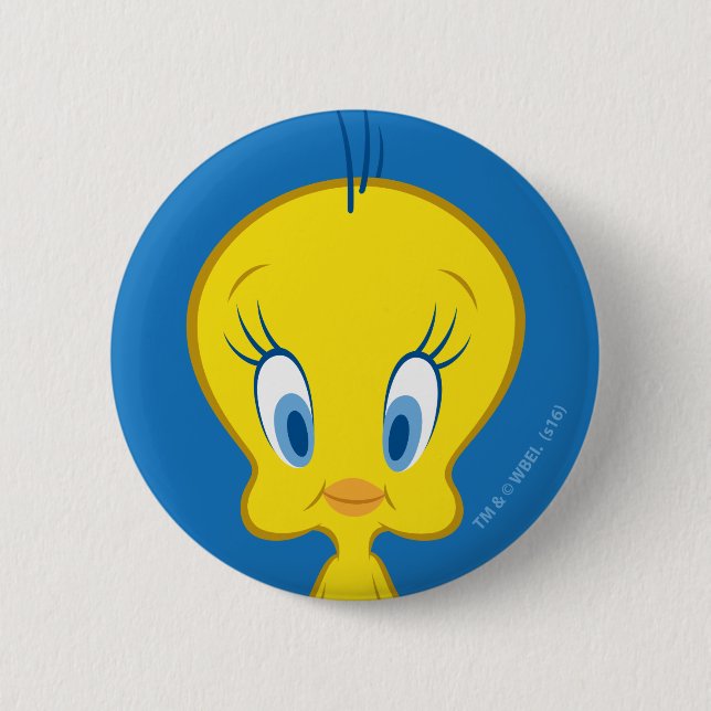 Chapa Redonda De 5 Cm TWEETY™ | Pequeña Pájaro Inocente (Anverso)
