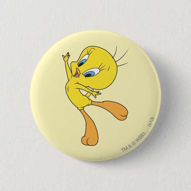 Chapa Redonda De 5 Cm TWEETY™ See Me Fly (Anverso)