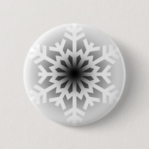 Chapa Redonda De 5 Cm Twinkling White Snowflake