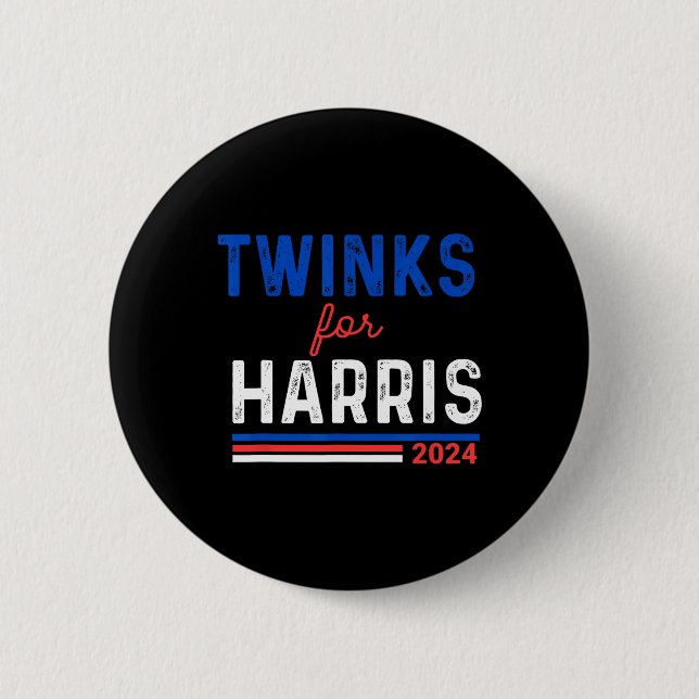 Chapa Redonda De 5 Cm Twinks para Kamala Harris (Anverso)