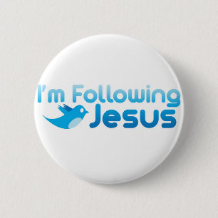 Chapa Redonda De 5 Cm Twitter me estoy siguiendo a Jesucristo