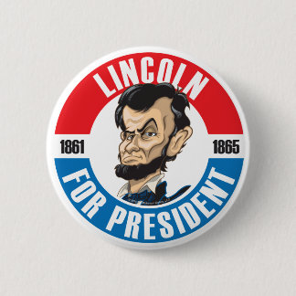 Chapa Redonda De 5 Cm U.S. Presidentes Campaign Button: #16 Lincoln