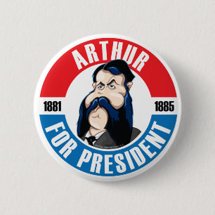 Chapa Redonda De 5 Cm U.S. Presidentes Campaign Button: #21 Arturo