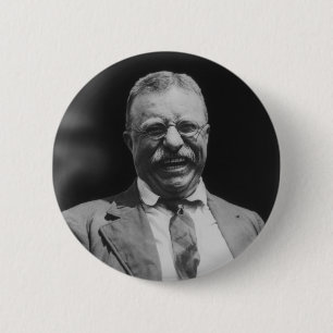 Chapa Redonda De 5 Cm U.S. Risa de presidente Theodore Teddy Roosevelt