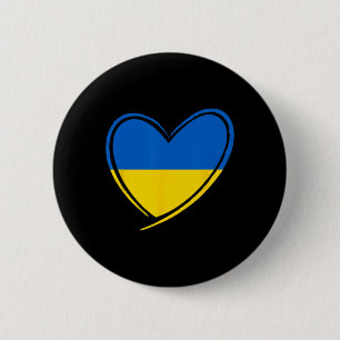 Chapa Redonda De 5 Cm Ucrania Corazón Bandera ucraniana Patriótico Hombr