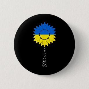 Chapa Redonda De 5 Cm Ucrania Girasol Bandera Ucraniana Apoyo A Ucrania
