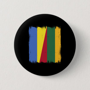 Chapa Redonda De 5 Cm Ucrania Lituania Media Bandera Ucraniano Lituano R