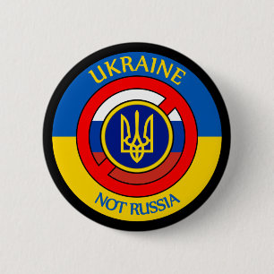 Chapa Redonda De 5 Cm Ucrania - No Rusia