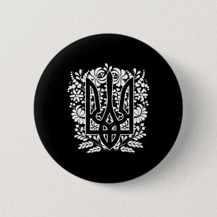 Chapa Redonda De 5 Cm Ucrania ucraniano Kiew Trysub Bandera 13