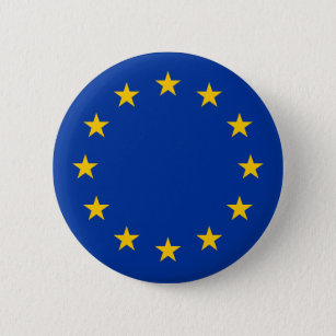 Chapa Redonda De 5 Cm UE - Permanece - la bandera de unión europea