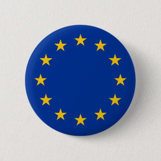 Chapa Redonda De 5 Cm UE - Permanece - la bandera de unión europea
