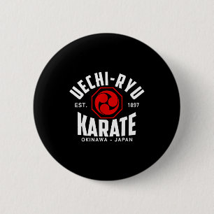 Chapa Redonda De 5 Cm Uechi-ryu Karate Do Artes Marciales Japón Okinawa