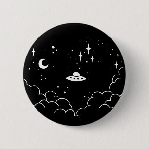 Chapa Redonda De 5 Cm Ufo