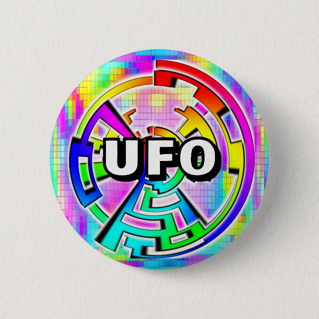 Chapa Redonda De 5 Cm UFO (you may change the words) (Anverso)