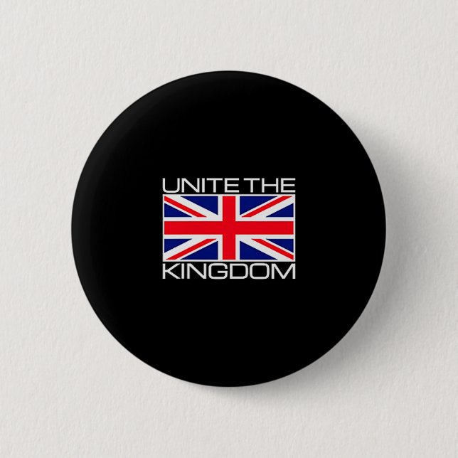 Chapa Redonda De 5 Cm Uk British Union Jack Flag Unite The Kingdom  (Anverso)