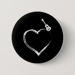 Chapa Redonda De 5 Cm Uke Heart de Ukulele en Hawái