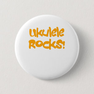 Chapa Redonda De 5 Cm ¡Ukulele Rocks!